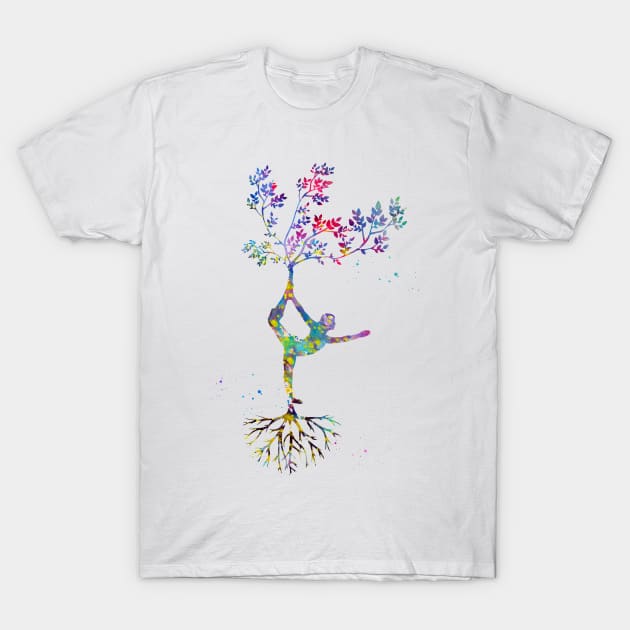 Yoga pose T-Shirt by erzebeth